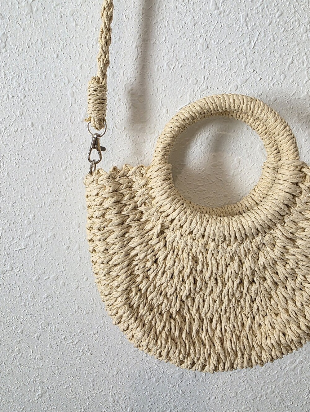 Small Raffia Crossbody Purse - Picture 4 of 7